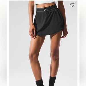 ALO Yoga Black match point tennis skirt